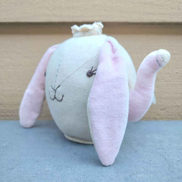 Pottery Barn Kids Plush Teapot Bunny Floppy Crown Stuffed Toy Retired Pretend Pl - Picture 4 of 11
